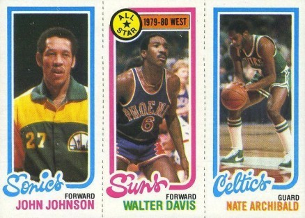 1980 Topps Johnson/Davis/Archibald # Basketball Card