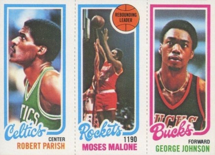 1980 Topps Parish/Malone/Johnson # Basketball Card