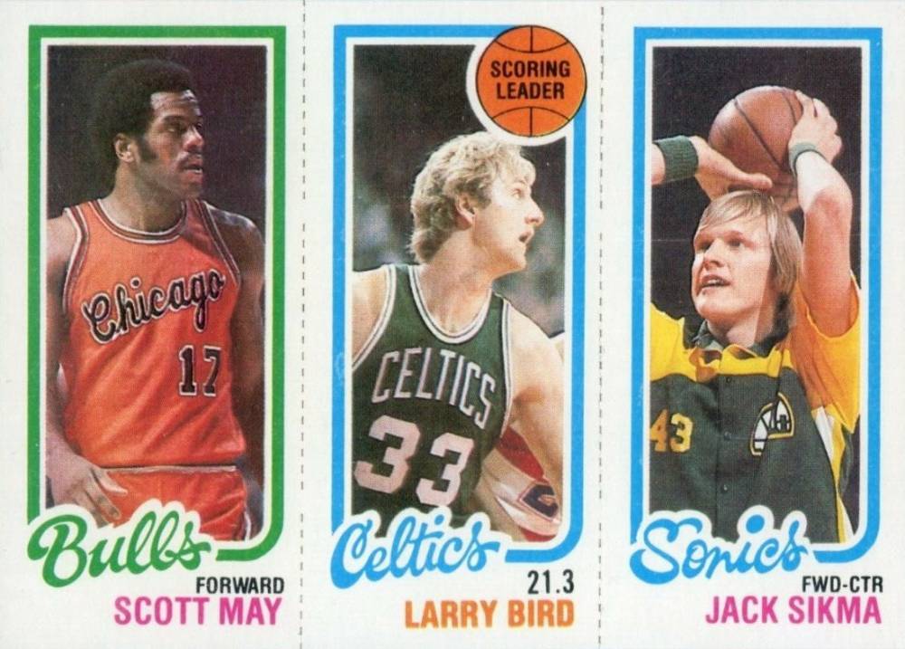 1980 Topps May/Bird/Sikma # Basketball Card