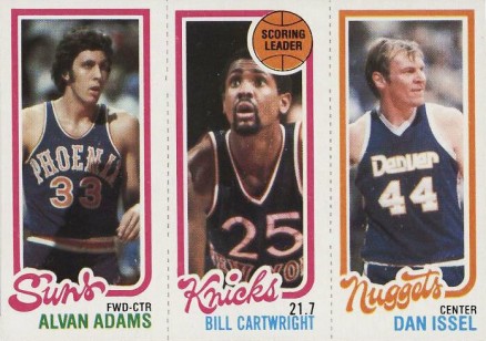1980 Topps Adams/Cartwright/Issel # Basketball Card