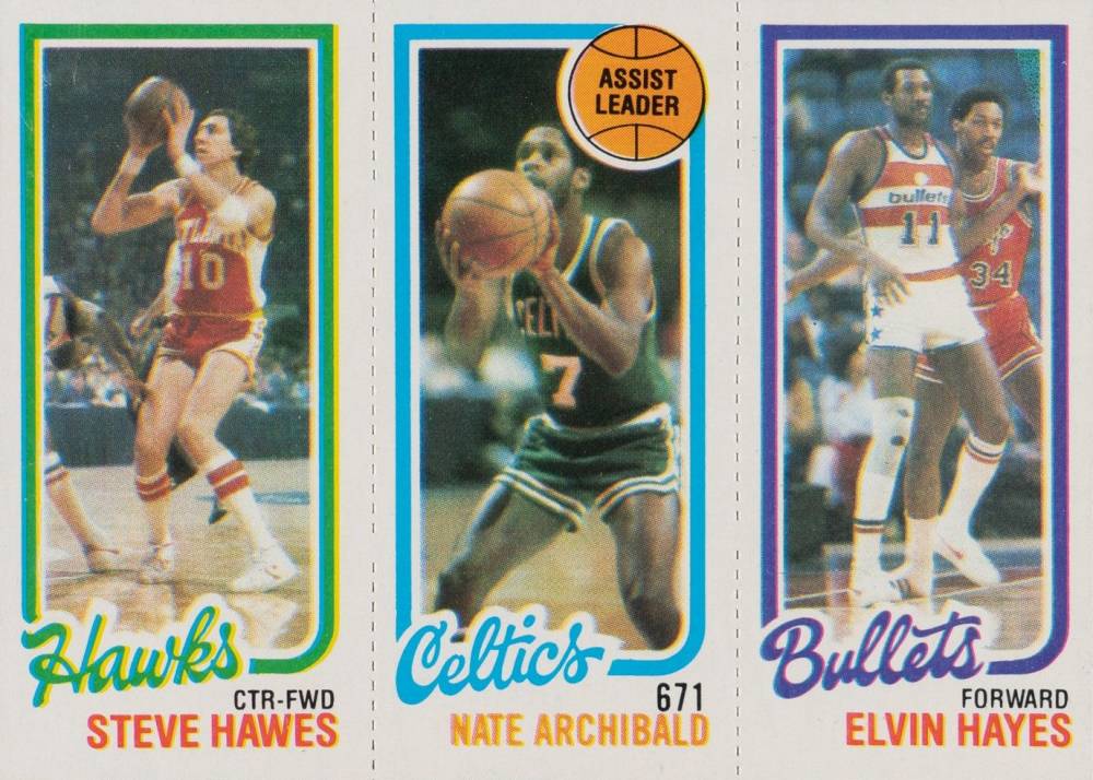 1980 Topps Hawes/Archibald/Hayes # Basketball Card