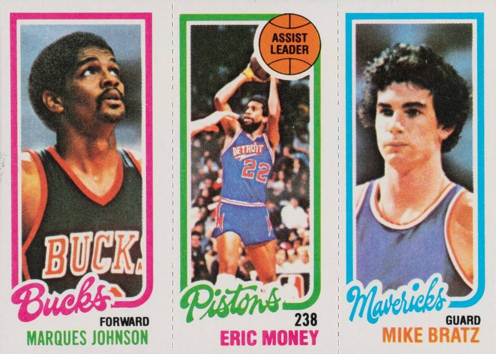 1980 Topps Johnson/Money/Bratz # Basketball Card