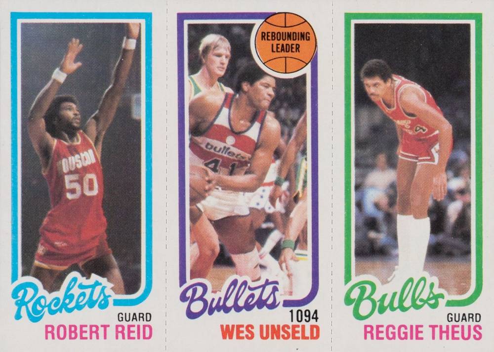 1980 Topps Reid/Unseld/Theus # Basketball Card