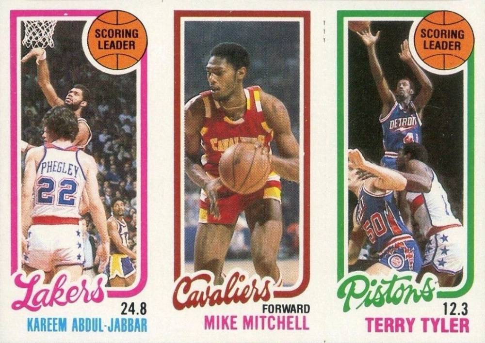 1980 Topps Abdul-Jabbar/Mitchell/Tyler # Basketball Card
