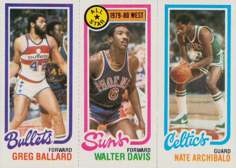 1980 Topps Ballard/Davis/Archibald # Basketball Card