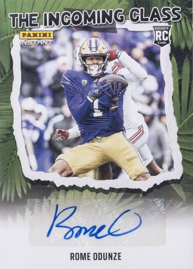 2024 Panini Instant NFL the Incoming Class Autographs Rome Odunze #ICCRO Football Card