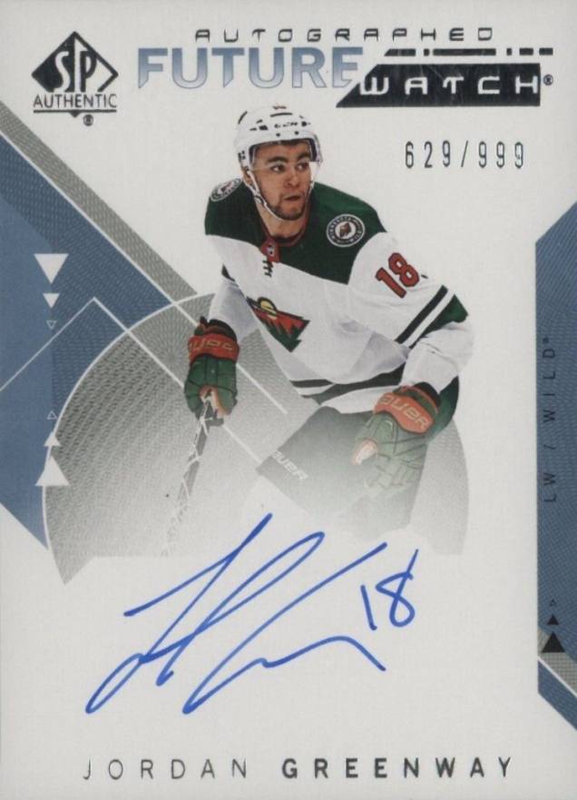 2018 SP Authentic Jordan Greenway #155 Hockey Card