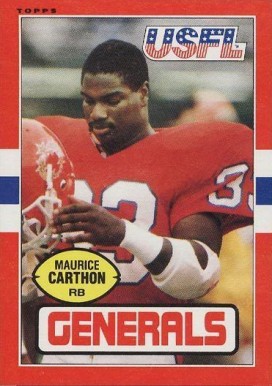 1985 Topps USFL Maurice Carthon #78 Football Card