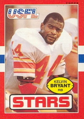 1985 Topps USFL Kelvin Bryant #10 Football Card