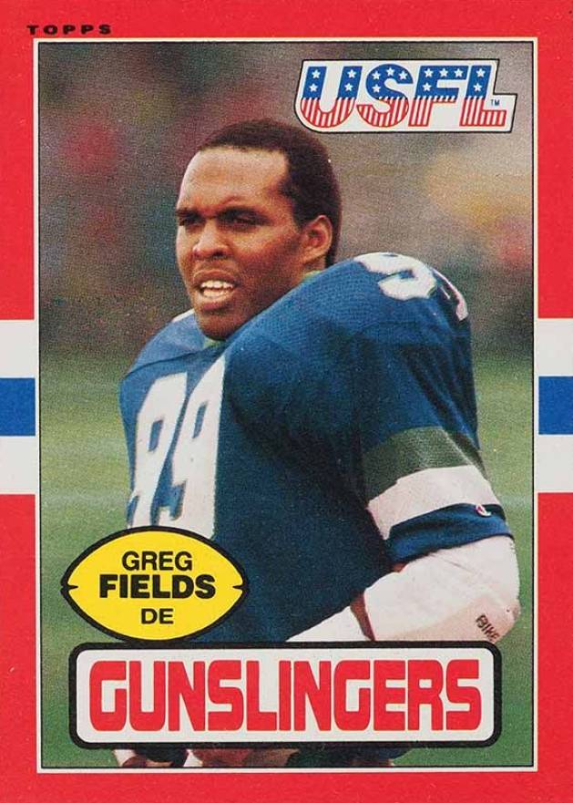 1985 Topps USFL Greg Fields #116 Football Card