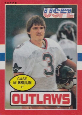 1985 Topps USFL Case DeBruijn #1 Football Card