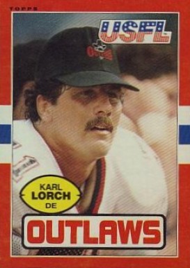 1985 Topps USFL Karl Lorch #6 Football Card