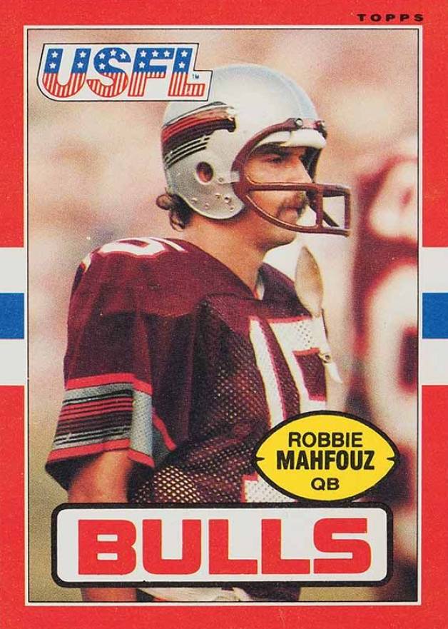 1985 Topps USFL Robbie Mahtouz #54 Football Card