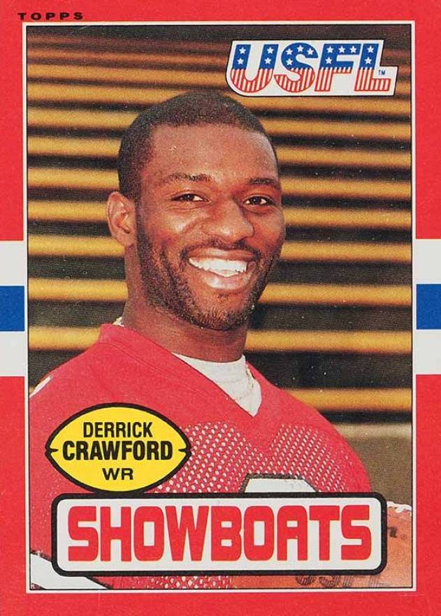 1985 Topps USFL Derrick Crawford #70 Football Card