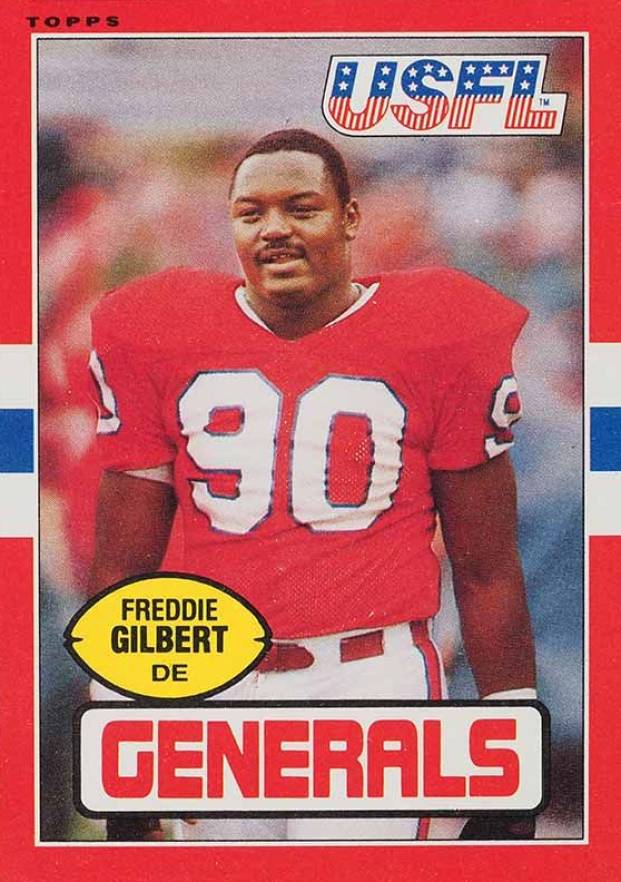 1985 Topps USFL Freddie Gilbert #81 Football Card