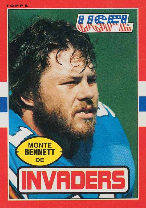 1985 Topps USFL Monte Bennett #88 Football Card