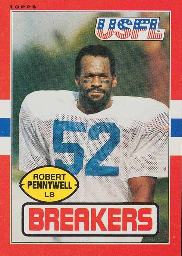 1985 Topps USFL Robert Pennywell #110 Football Card