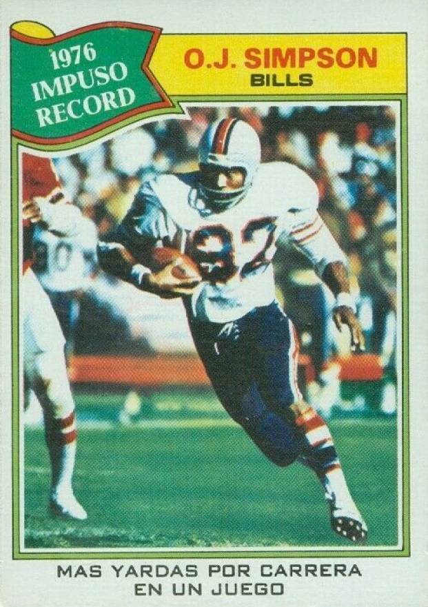 1977 Topps Mexican O.J. Simpson #453 Football Card