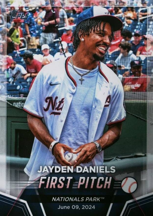 2024 Topps Update First Pitch Jayden Daniels #FP8 Baseball Card