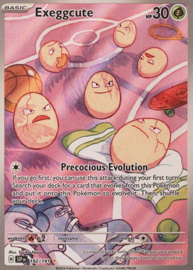 2024 Pokemon SSP EN-Surging Sparks Exeggcute #192 TCG Card