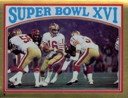 1982 Topps Sticker Super Bowl XVI #9 Football Card