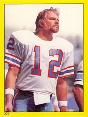 1982 Topps Sticker Ken Stabler #204 Football Card