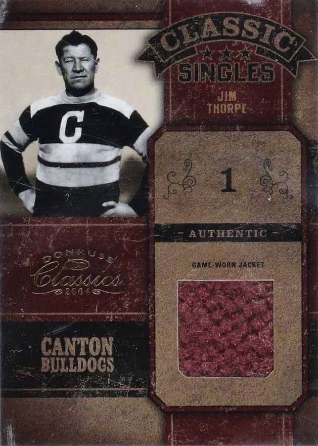 2004 Donruss Classics Classic Materials Jim Thorpe #CS-12 Football Card