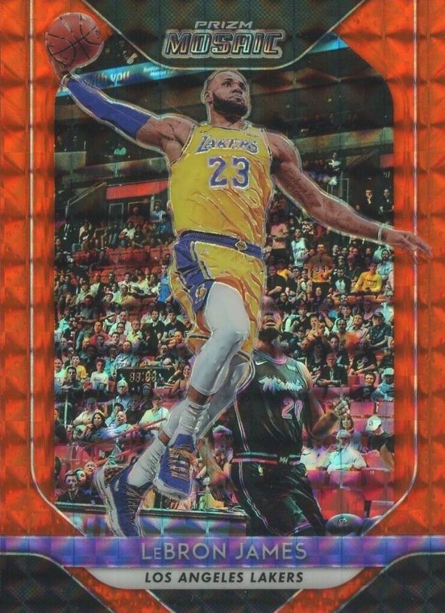 2018 Panini Prizm Mosaic LeBron James #65 Basketball Card