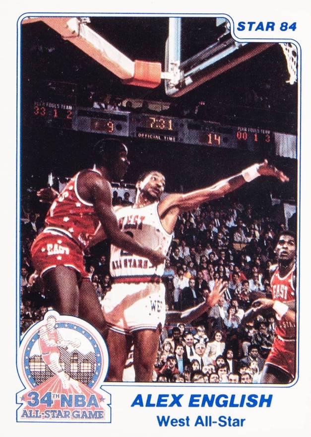 1984 Star All-Stars Alex English #18 Basketball Card