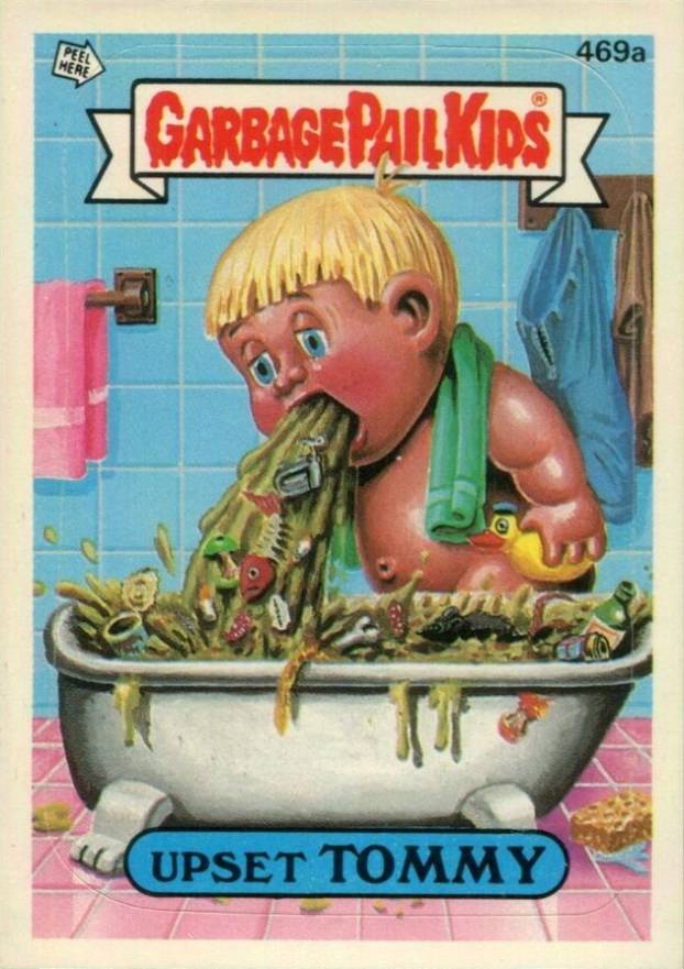 1988 Garbage Pail Kids Stickers Upset Tommy #469a Non-Sports Card