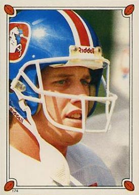 1987 Topps Stickers John Elway #174 Football Card