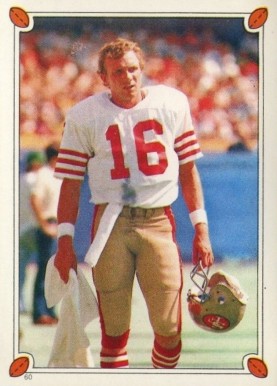 1987 Topps Stickers Joe Montana #60 Football Card