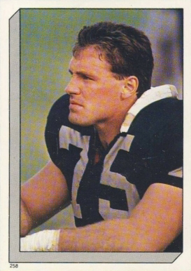 1986 Topps Stickers Howie Long #258 Football Card