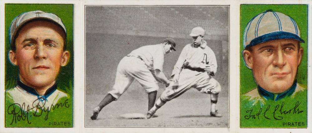 1912 Hassan Triple Folders Collins easily Safe # Baseball Card