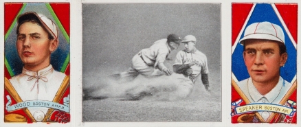 1912 Hassan Triple Folders Close at Third # Baseball Card