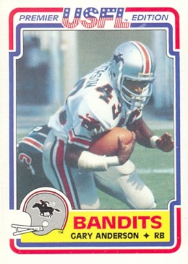 1984 Topps USFL Gary Anderson #117 Football Card