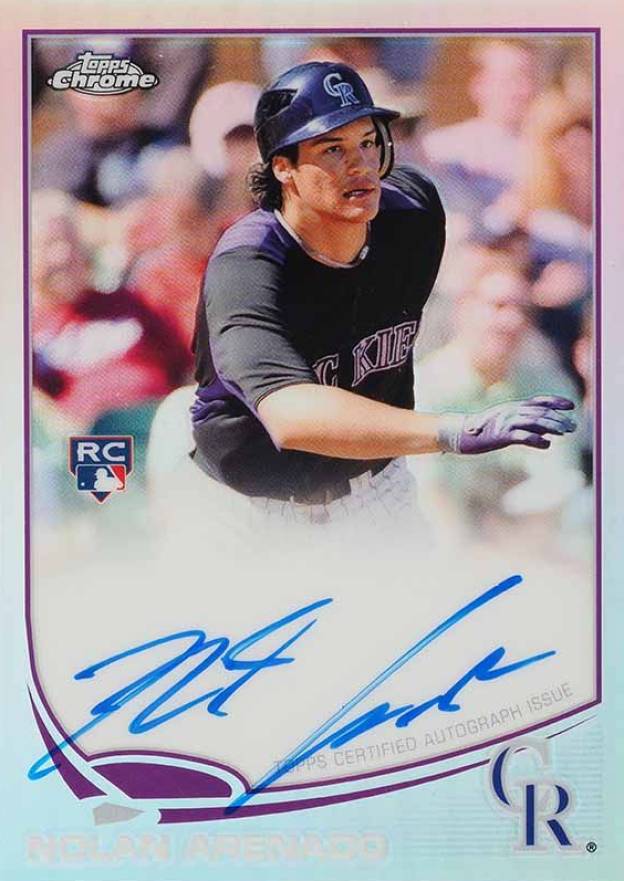 2013 Topps Chrome Rookie Autograph Nolan Arenado #78 Baseball Card