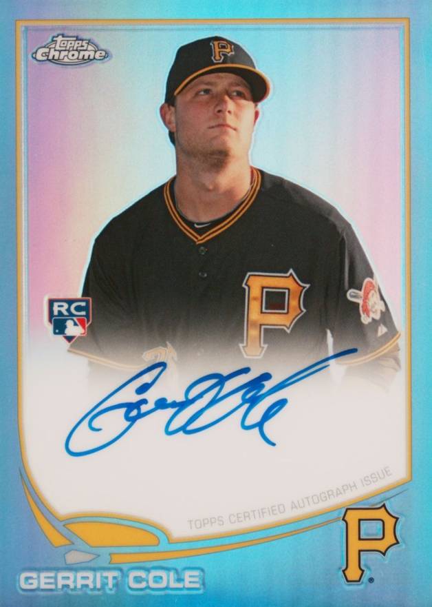 2013 Topps Chrome Rookie Autograph Gerrit Cole #GC Baseball Card