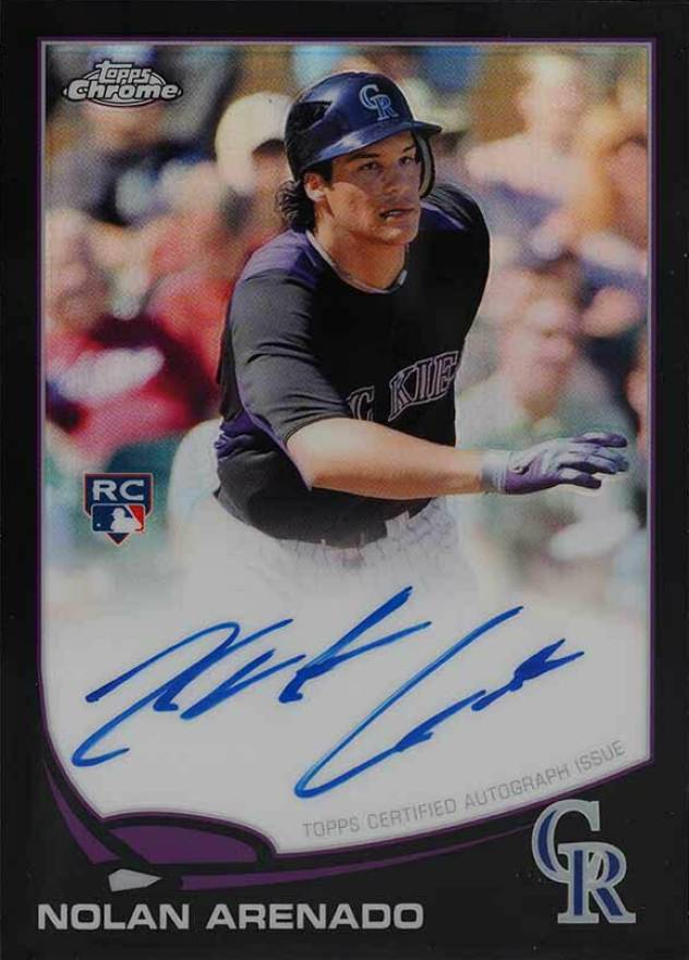 2013 Topps Chrome Rookie Autograph Nolan Arenado #78 Baseball Card