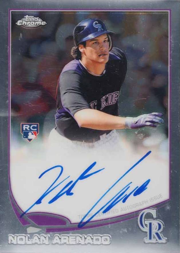 2013 Topps Chrome Rookie Autograph Nolan Arenado #78 Baseball Card