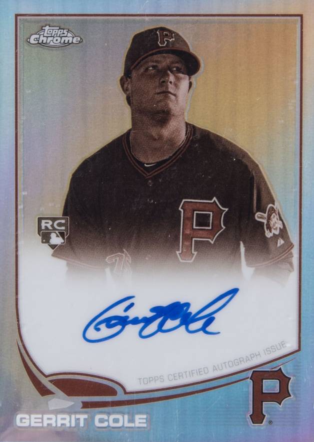 2013 Topps Chrome Rookie Autograph Gerrit Cole #GC Baseball Card