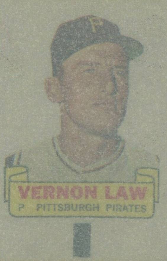 1966 Topps Rub-Offs Vernon Law #51 Baseball Card