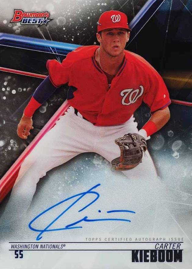 2018 Bowman's Best Best of 2018 Autographs Carter Kieboom #B18CK Baseball Card