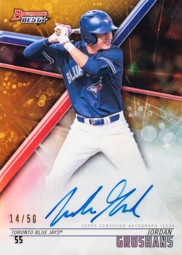 2018 Bowman's Best Best of 2018 Autographs Jordan Groshans #B18JG Baseball Card