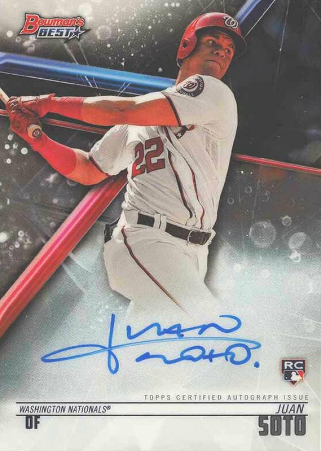 2018 Bowman's Best Best of 2018 Autographs Juan Soto #B18JSO Baseball Card