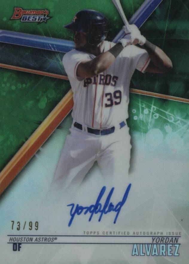 2018 Bowman's Best Best of 2018 Autographs Yordan Alvarez #B18YA Baseball Card