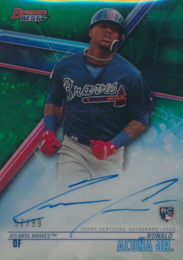 2018 Bowman's Best Best of 2018 Autographs Ronald Acuna Jr. #B18RA Baseball Card