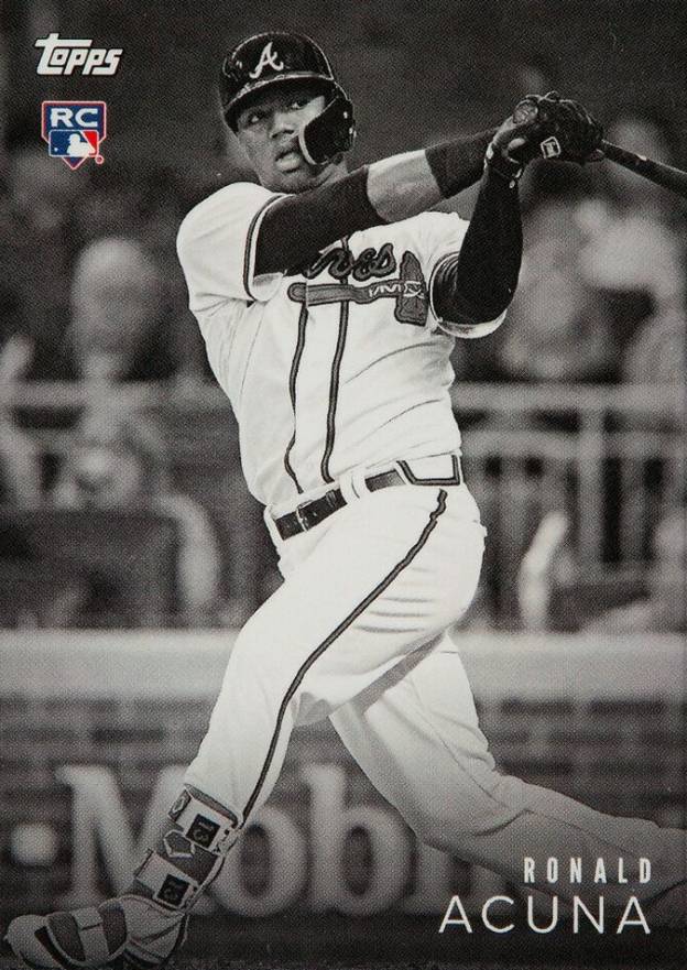 2018 Topps on Demand Black & White Ronald Acuna Jr. #30 Baseball Card