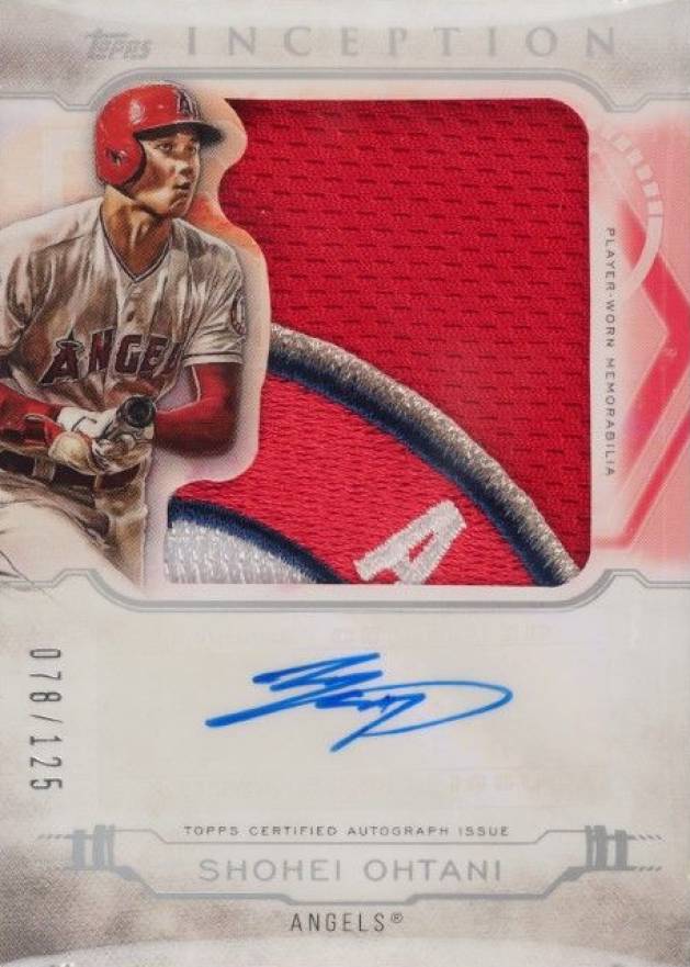 2019 Topps Inception Autograph Jumbo Patch Shohei Ohtani #IAJ-SO Baseball Card