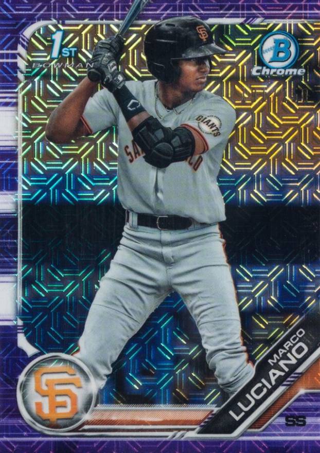 2019 Bowman Mega Box Chrome Marco Luciano #82 Baseball Card